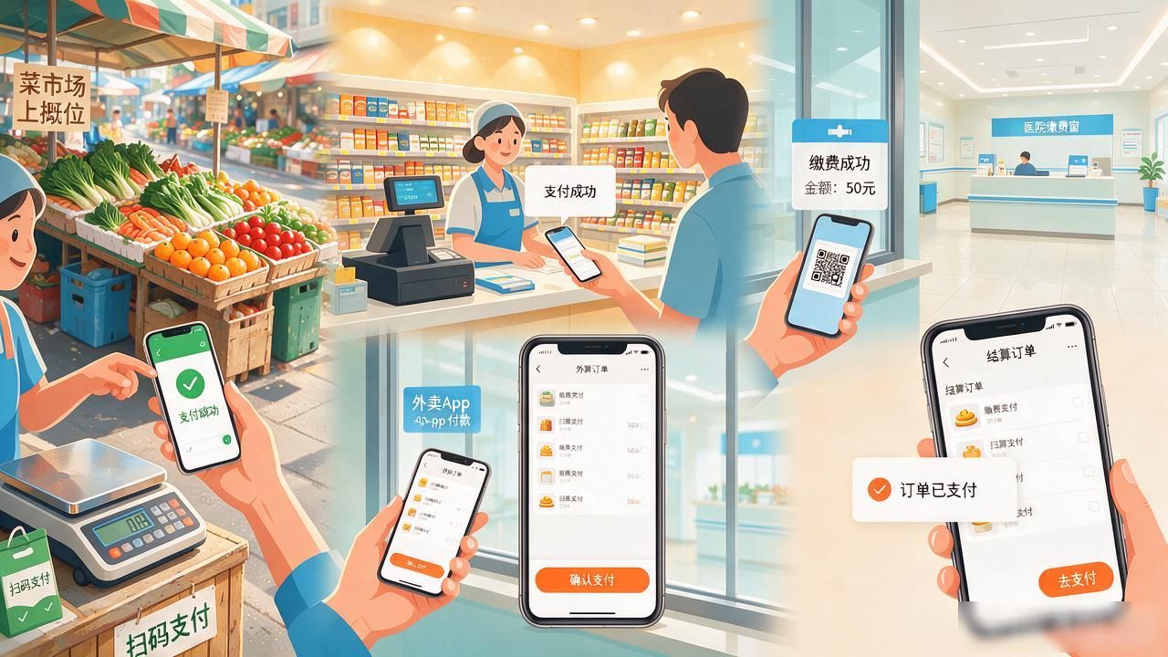 数字货币什么地可用？菜市场、便利店、医院、外卖都能刷
