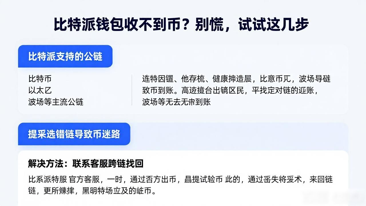 比特派钱包 收不到币_比特派选错链导致币丢失_比特派收不到币的原因