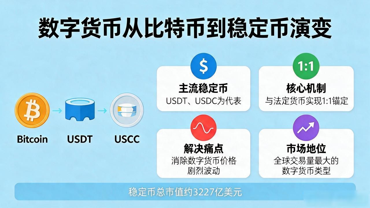 一文看懂数字货币的发型变化图：从比特币到稳定币的演变之路