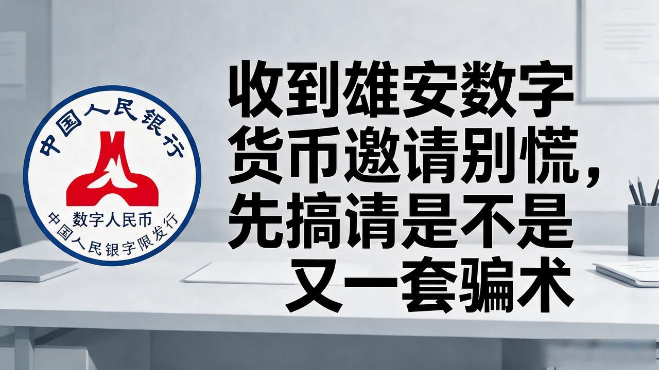 收到雄安数字货币邀请别慌，先搞清是不是又一套骗术