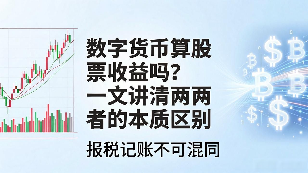数字货币算股票收益吗？一文讲清两者的本质区别