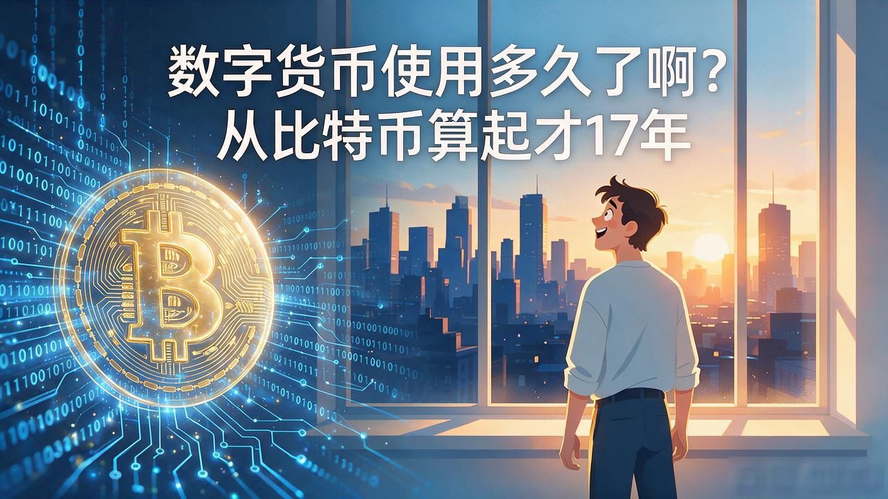 数字货币使用多久了啊？从比特币算起才17年