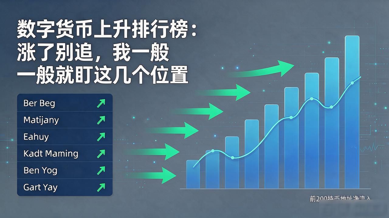 数字货币上升排行榜分析_数字货币上升排行榜_成交量和持币地址净流入指标