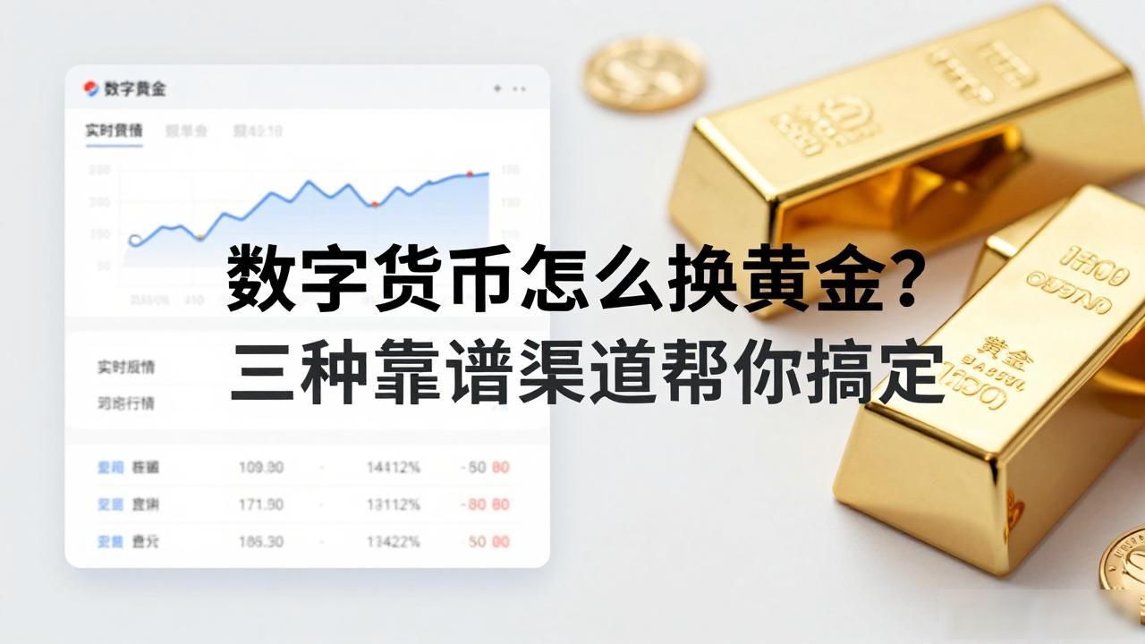 数字货币怎么换黄金？三种靠谱渠道帮你搞定