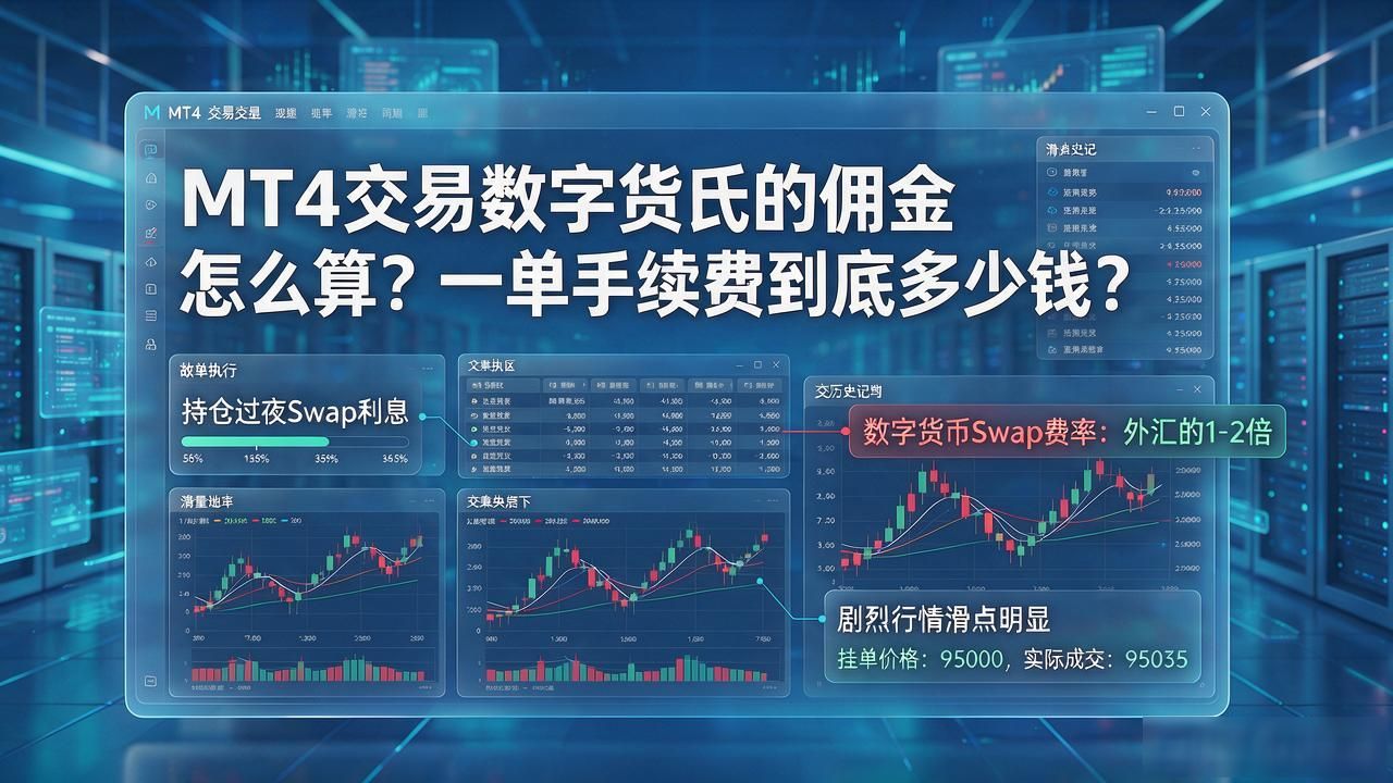 MT4交易数字货币的佣金怎么算？一单手续费到底多少钱