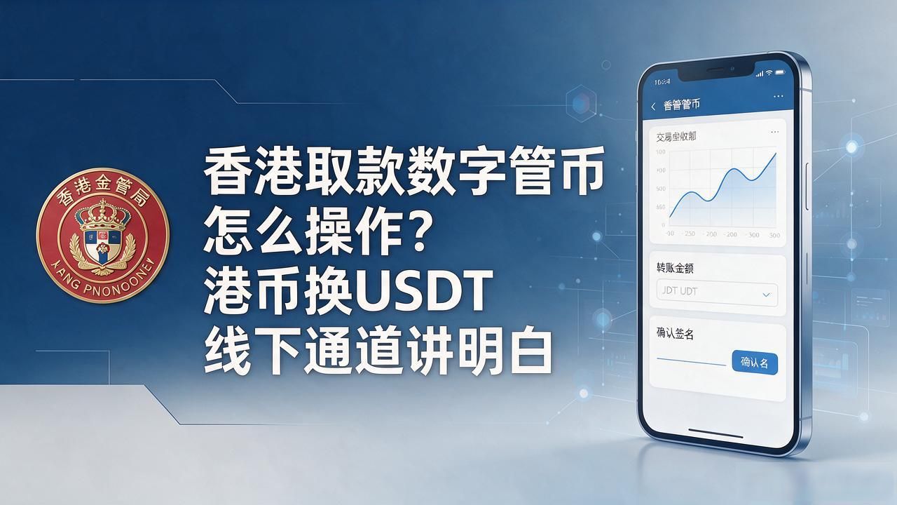 香港取款数字货币怎么操作？港币换USDT线下通道讲明白