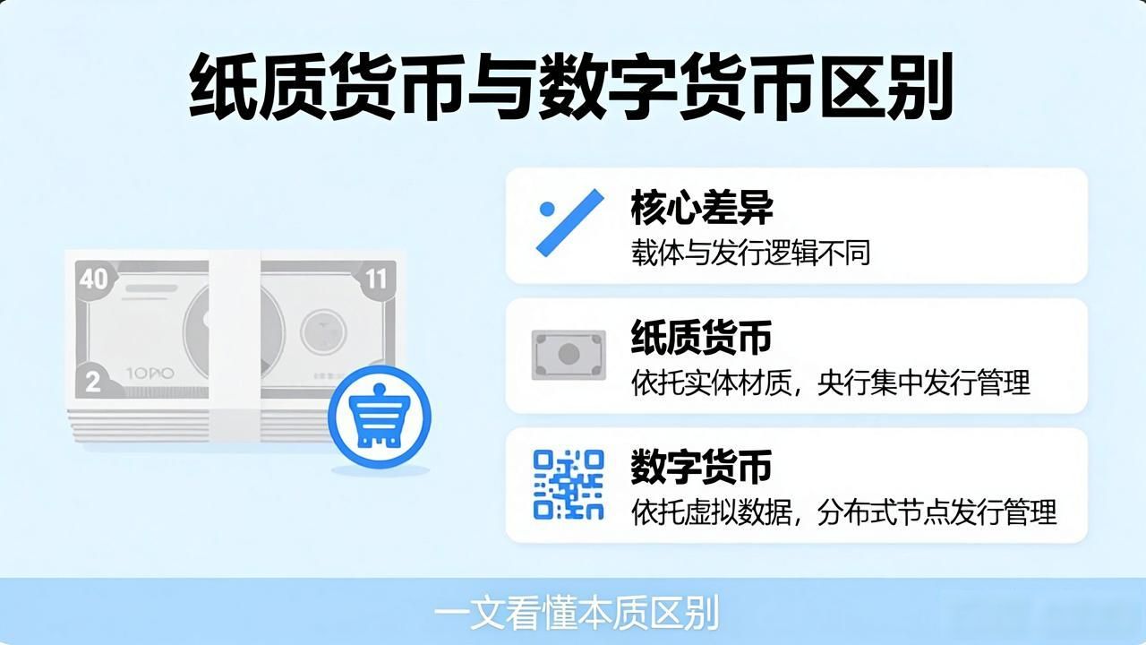 纸质货币和数字货币的核心差异_纸币和数字货币的区别是什么_纸质属于数字货币吗