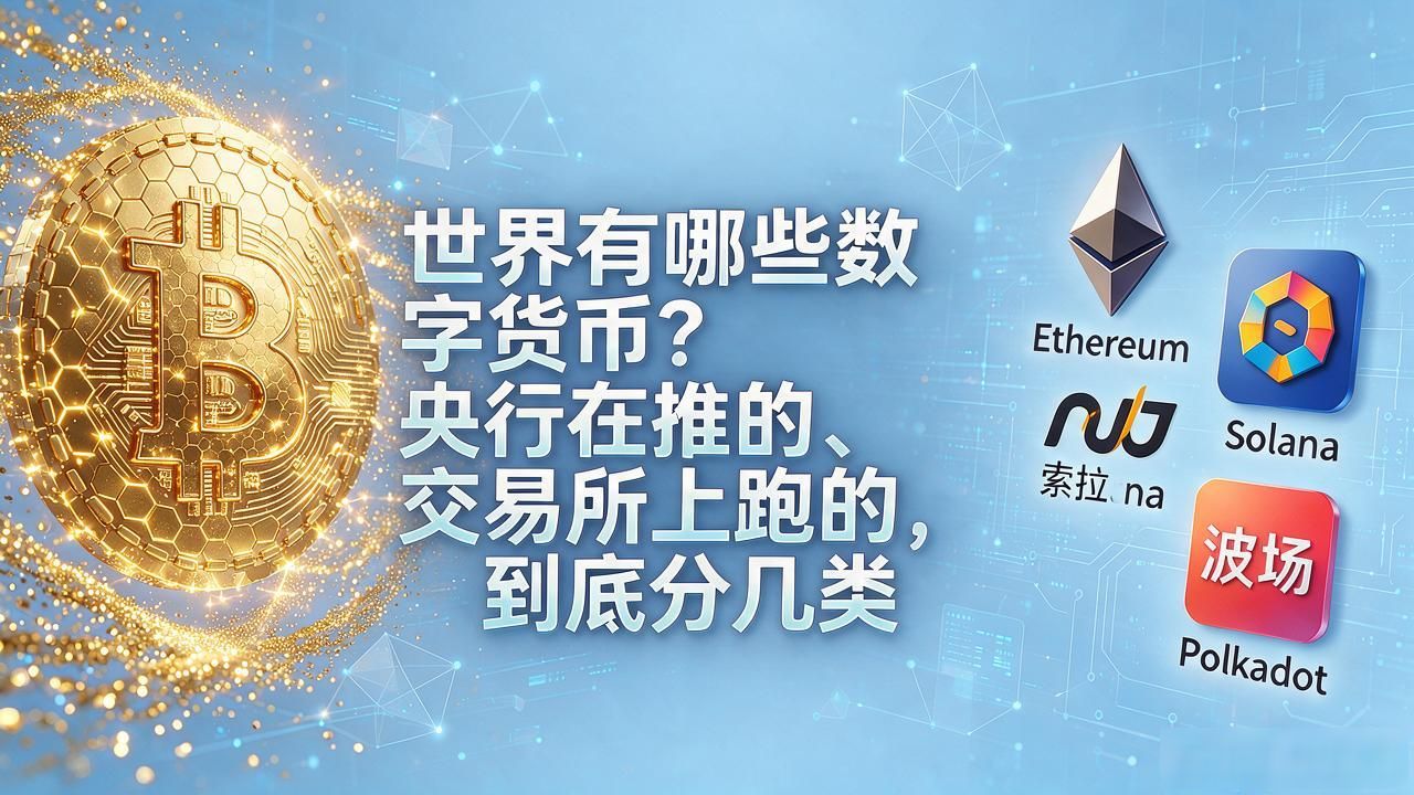 世界有哪些数字货币？央行在推的、交易所上跑的，到底分几类