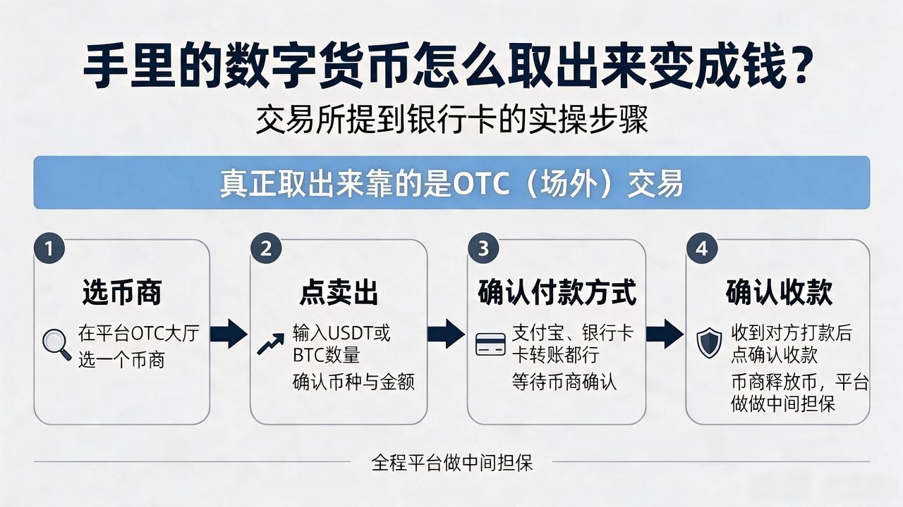 比特币以太坊如何提现到银行卡_OTC场外交易流程详解_数字货币如何取出来钱