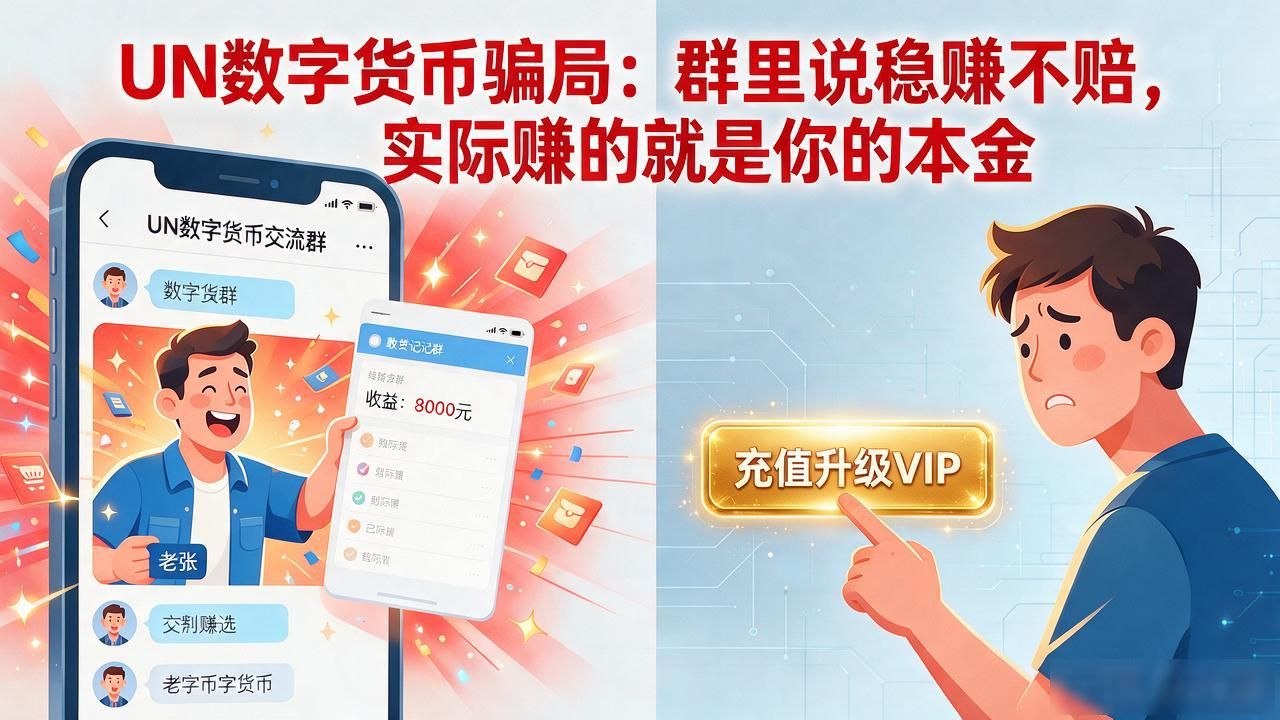 UN数字货币骗局：群里说稳赚不赔，实际赚的就是你的本金