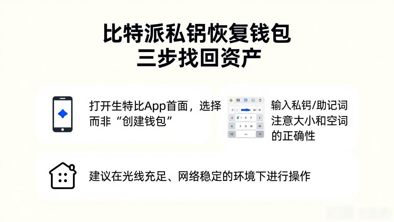 比特派私钥恢复钱包 三步找回资产
