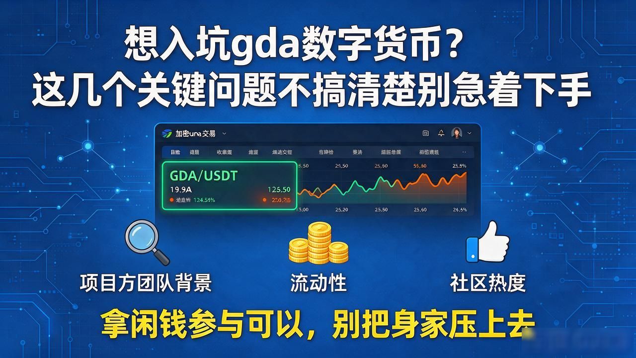 想入坑gda数字货币？这几个关键问题不搞清楚别急着下手