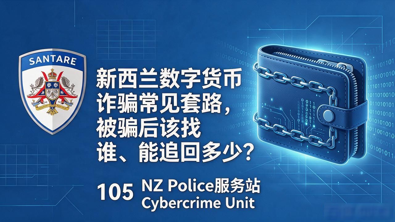 新西兰数字货币诈骗常见套路，被骗后该找谁、能追回多少